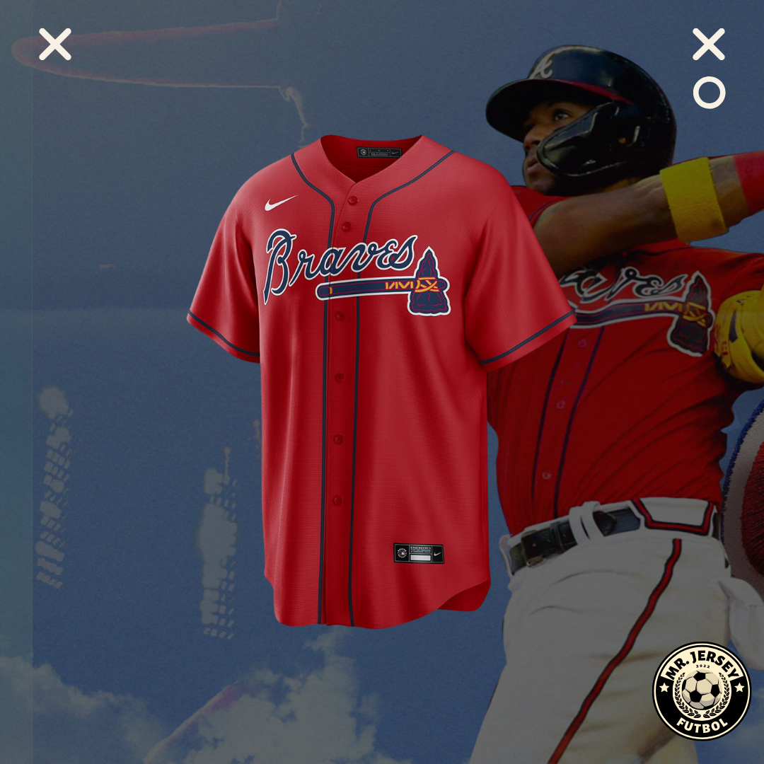 Jersey Braves Roja MLB