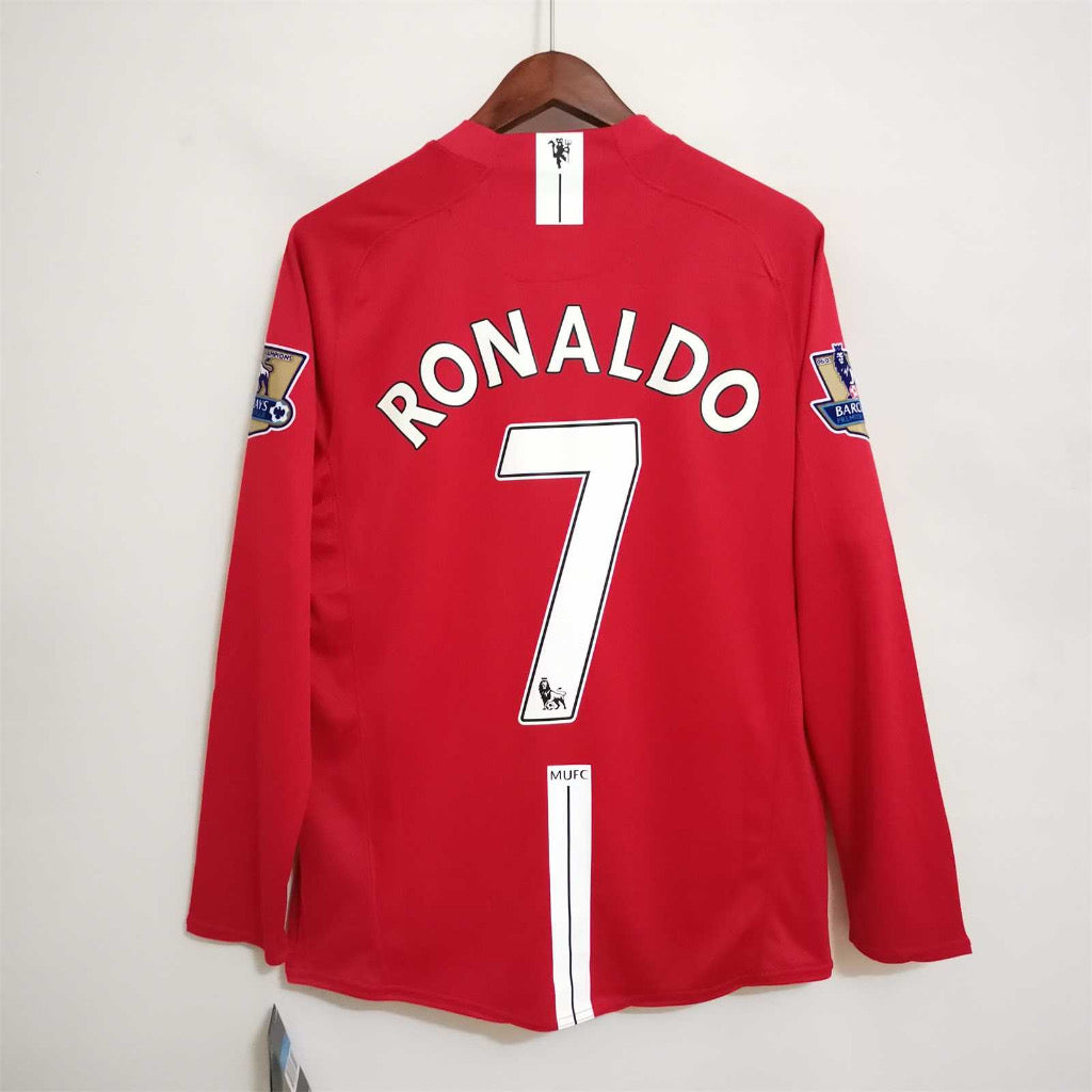 Jersey Retro Manchester United 07/08 Manga larga