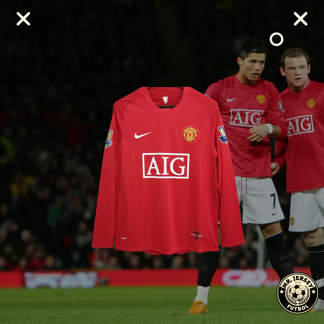 Jersey Retro Manchester United 07/08 Manga larga